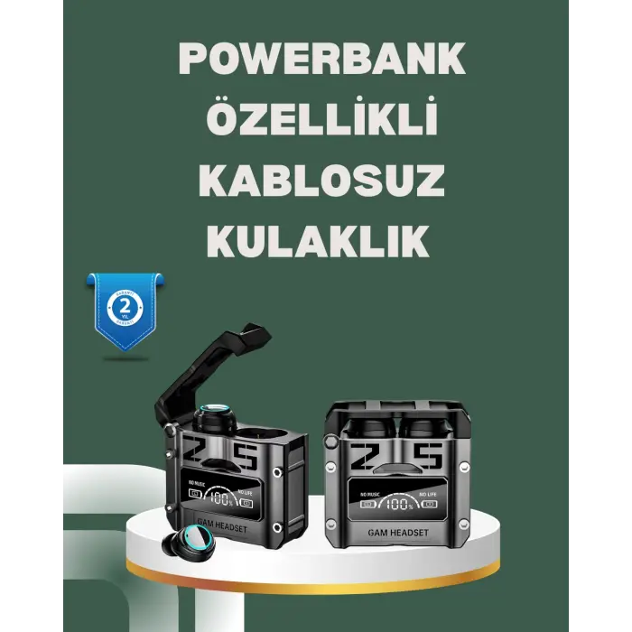 Yüksek Ses Kaliteli Kablosuz Bluetooth Kulaklık Suya Dayanıklı