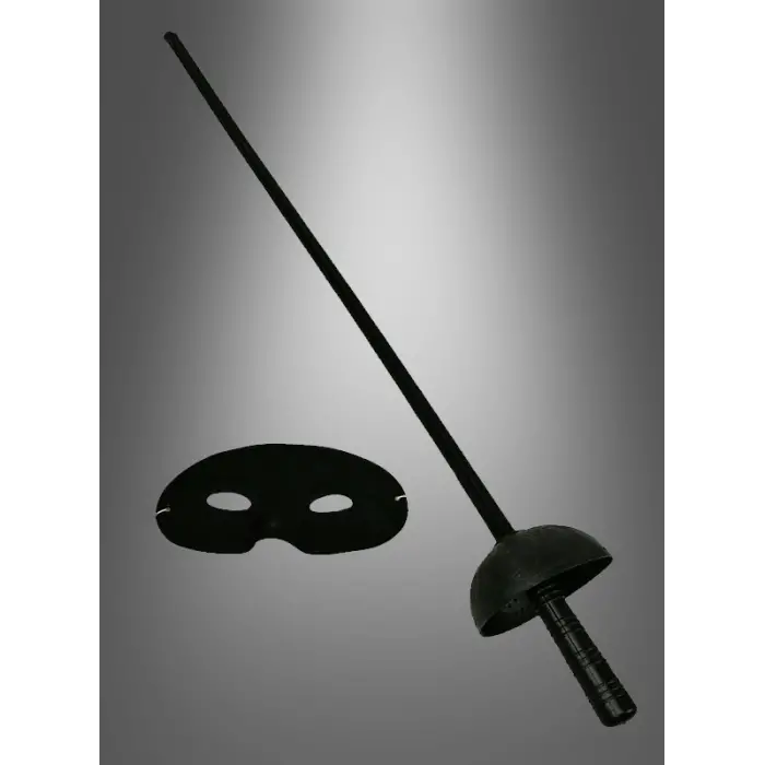 Zorro Kostüm Plastik Aksesuar Seti – Maske Ve Kılıç (67 Cm) Bx40