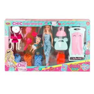 02259 Cindy Doll Dolaplı Bebek Oyun Seti -Eco Lounge