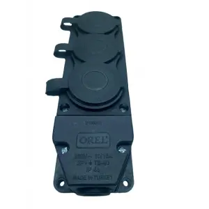 1 Adet Orel 3 Lü Kauçuk Grup Priz Monofaze 1X16A 220 V