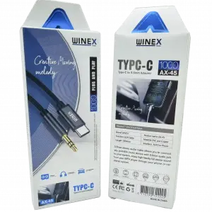 Winex AX-45 Type-C to 3.5mm AUX Dönüştürücü Kablo – 100cm