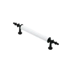 10 Adet Beyaz - Siyah Boru Kulp 9.6cm Bx40