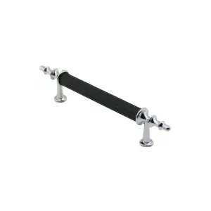 10 Adet Krom - Siyah Boru Kulp 9.6cm Bx40
