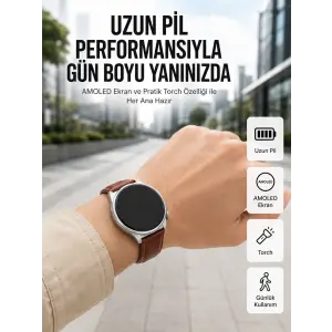 10 Gün Şarj Dayanımı Sunan AMOLED Ekran Akıllı Saat Yeni Nesil