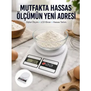 10 Kg Kapasiteli LCD Ekranlı Dijital Mutfak Tartıs Yeni Nesil