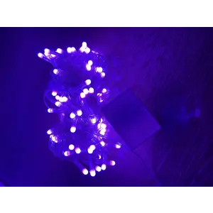 10m 100 Led Damla Uçlu Pembe Işık Şeffaf Kablo Mz-17-9