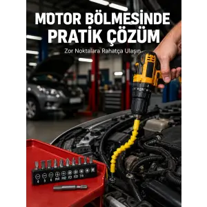 12 Parça Vidalama Uç Seti Akrobat Tasarım Dayanıklı Metal Yeni Nesil