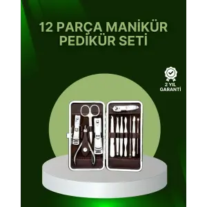 12 Parçalık Özel Deri Çantalı Kişisel Bakım Seti
