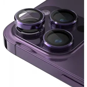 16 Pro / 15 Pro / 14 Pro / 16 Pro Max / 15 Pro Max / 14 Pro Max – Kamera Lens Koruyucu (Mor)