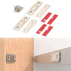 2 Çift Çok Amaçlı Kapı Kapak Dolap Çekmece Mobilya Durdurucu Kapatıcı Mıknatıslar Bx40