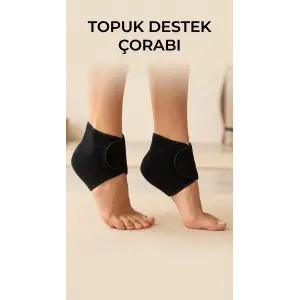 2li Ortopedik Silikon Tabanlı Topuk Dikeni Destek Çorap Seti