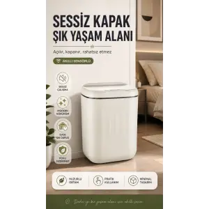 20 Litre Hacim Sensörlü Çöp Kutusu Hareket Algılayan Antibakteriyel