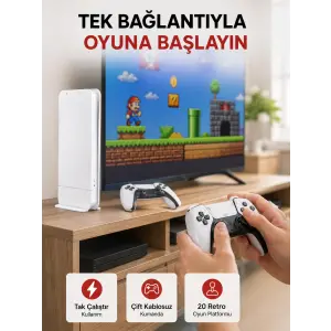 20.000 Klasik Oyun Dahili Kablosuz Kontrollü Oyun Kutusu