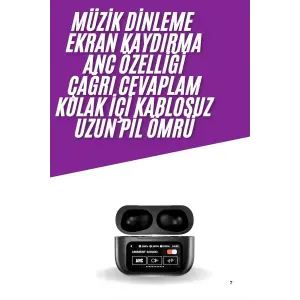 2025 Model Bluetooth Kulaklık Dokunmatik Ekran Yüksek Ses Kalitesi
