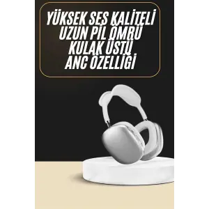2025 Model Kulak Üstü Kablosuz Bluetooth Kulaklık Gürültü Azalta Uzun Pil