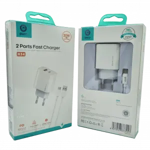 20W + 18W PD Çift Girişli Şarj Seti Usb Type-C DVIP N34