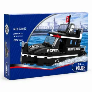 23403 POLİS SETİ 133 PARÇA MİNİ  POLİS BOTU