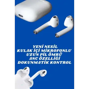 2.Nesil Yeni Model TWS Bluetooth Kulaklık Dokunmatik Kontrol Yüksek Ses Kaliteli