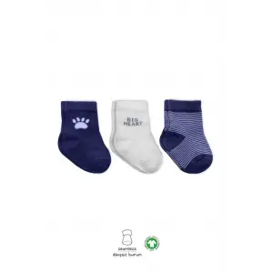 3Lü Penye Soket Çorap 10110 İndigo