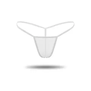 3lü Renkli Transparan Tül String Tanga