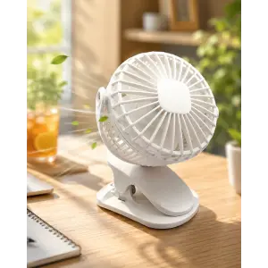 3 Modlu USB Şarjlı Klipsli Taşınabilir Sessiz Fan