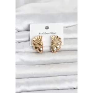 316L Çelik Gold Renk Vintage Model Kadın Küpe