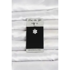 316L Cerrahi Çelik Çiçek Model Göbek Piercing