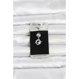 316L Cerrahi Çelik Sallantılı Yıldız Model Göbek Piercing