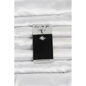 316L Cerrahi Çelik Zirkon Taşlı Göbek Piercing