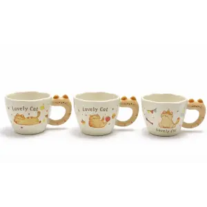 3D Kedi Kuyruk Detaylı Kupa Bardak