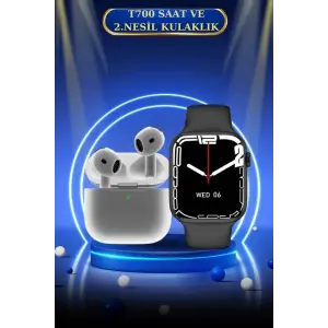3.Nesil TWS Bluetooth Kulaklık ve Dokunmatik Ekran Akıllı Saat Sesli Görüşme