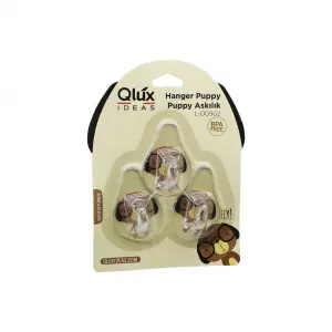 3pcs Puppy Askı Şeffaf Askı Yapışkanlı Montaj Bx40
