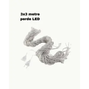 3x3 LED Işık Perdesi Şelale Model İç Dış Mekân Dekorasyonu