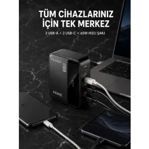 4 Portlu GaN Masaüstü Hızlı Şarj İstasyonu