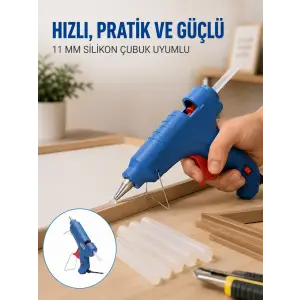 40W Sıcak Silikon Tabancası 5 Silikon Hediyeli Dayanıklı Tasarım Yeni Nesil