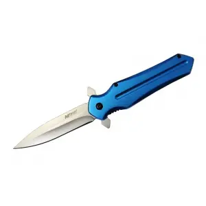 4224 Mavi Kamp Çakı 21cm- Yarı Otomatik, Kemerlikli