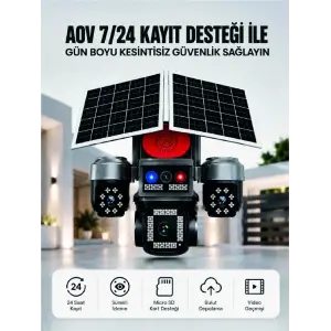 4G SIM Kartlı Uzaktan İzlemeli Akıllı Güvenlik Kamerası Çift Yönlü Ses