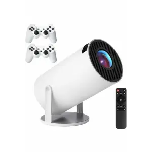 4K Wireless Çift Kollu Kumandalı Oyun Projeksiyonu Retro Video Oyunu