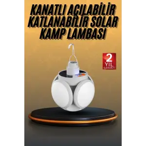 5 Kanatlı Bahçe Aydınlatma Led Askılı Solar Güneş Enerji Usb Sarjlı