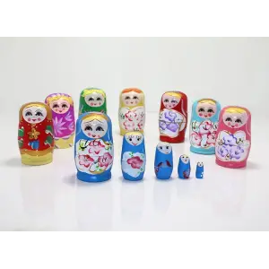 5li Ahşap Matruşka Alk1204