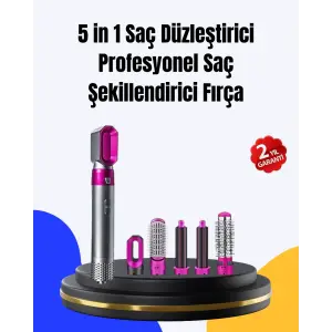 5 Parça Saç Şekillendirme Seti Düzleştirme Dalga ve Bukle Yapma