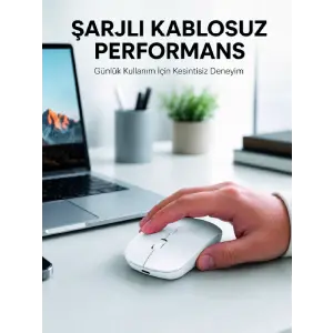 5000 DPI Bluetooth Kablosuz Mouse Hafif Ergonomik Sessiz Wireless Fare
