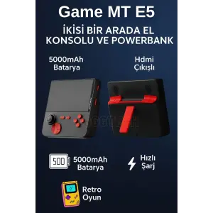 5000 mAh Bataryalı HDMI Çıkışlı Bluetooth Bağlantılı Taşınabilir Retro Oyun Konsolu