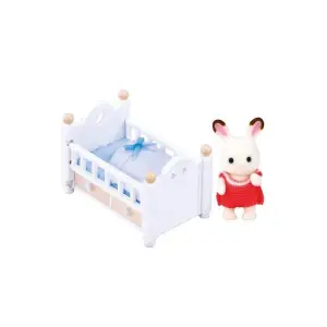 5017 Sylvanian Families,  Kulaklı Tşan Bebek ve Yatağı , +3 yaş