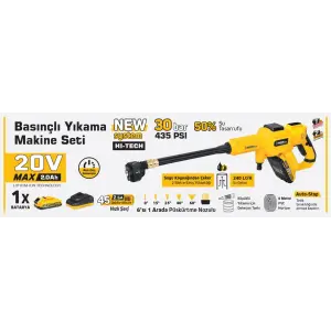5410 Akülü Basınçlı Oto Araba Bahçe Yı sı Seti 30 Bar