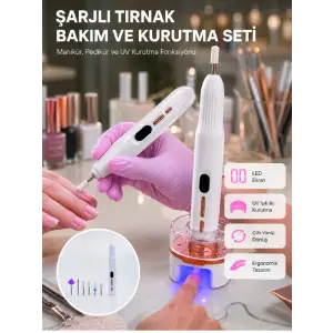 6 Değiştirilebilir Başlık ile Çok Amaçlı Tırnak Bakım Seti