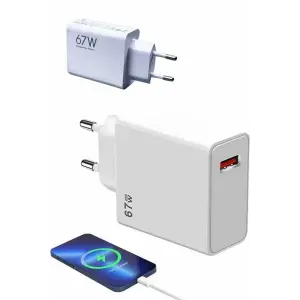 67W Hızlı Şarj Yüksek Voltaj Korumalı Type C Şarj Adaptörü