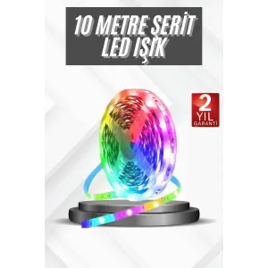 RGB Şerit Led 10 Metre Led Işık Kumanda ile Kontrol RGB