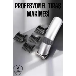 4 Taraklı Taşınabilir Profesyonel Saç ve Sakal Kesme Tıraş Makinesi
