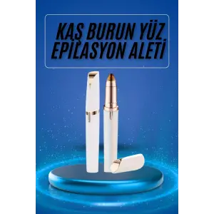 Kaş Bıyık Epilasyon Aleti İnce Uçlu Yüz Için Tüy Alıcı Pilli